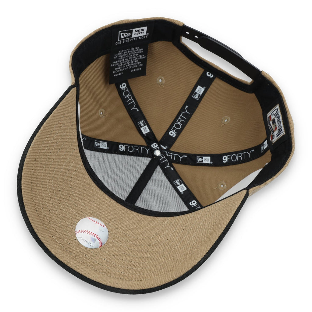 New Era Pittsburg Pirates 1980 World Series Side Patch A Frame 9FORTY Adjustable Hat-Khaki product image 7, provided for