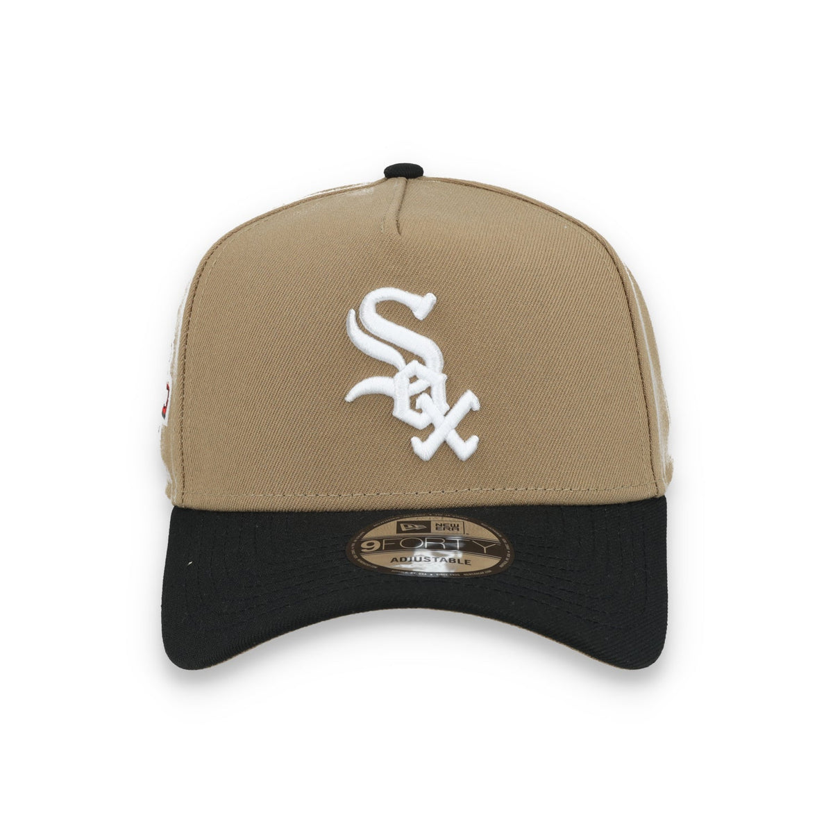 New Era Chicago White Sox 2003 All Star Side Patch A Frame 9FORTY Adjustable Hat-Khaki product image 2, provided for visual
