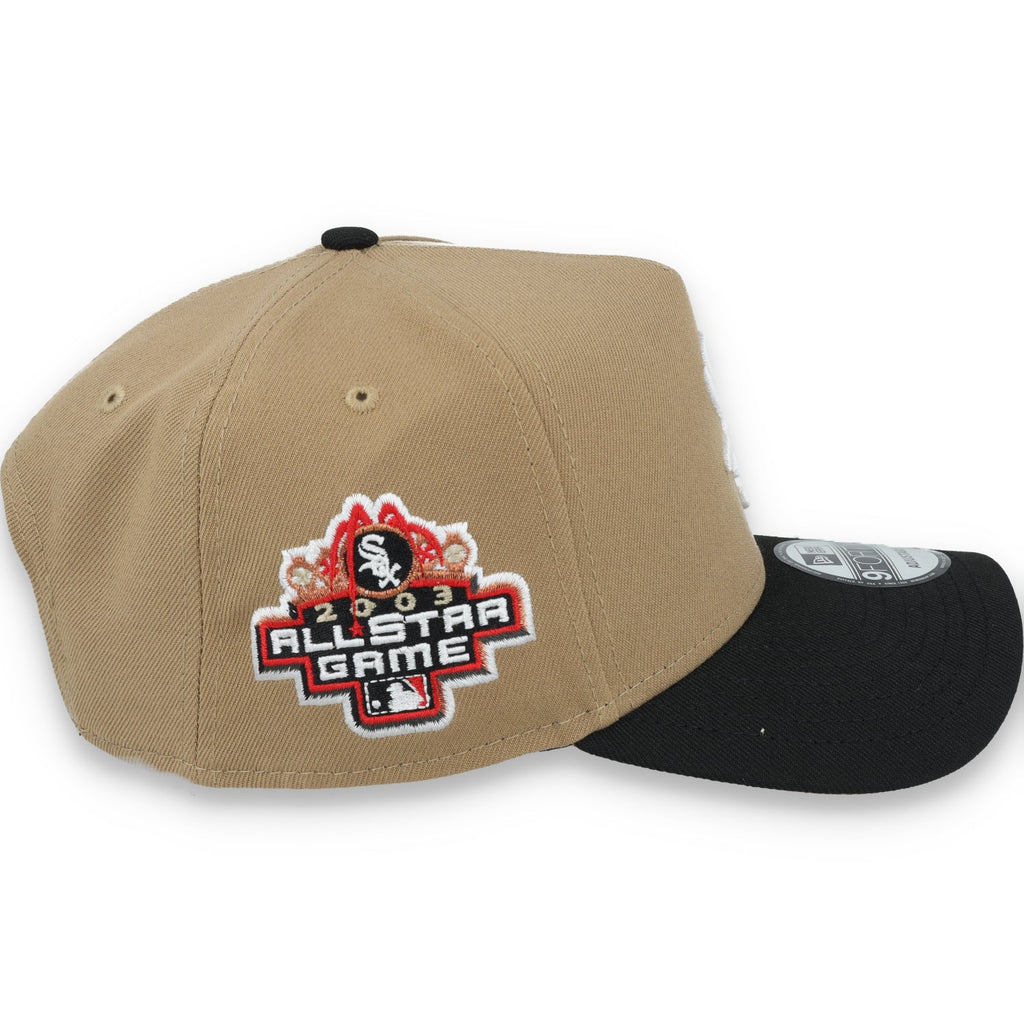 New Era Chicago White Sox 2003 All Star Side Patch A Frame 9FORTY Adjustable Hat-Khaki product image 5, provided for visual