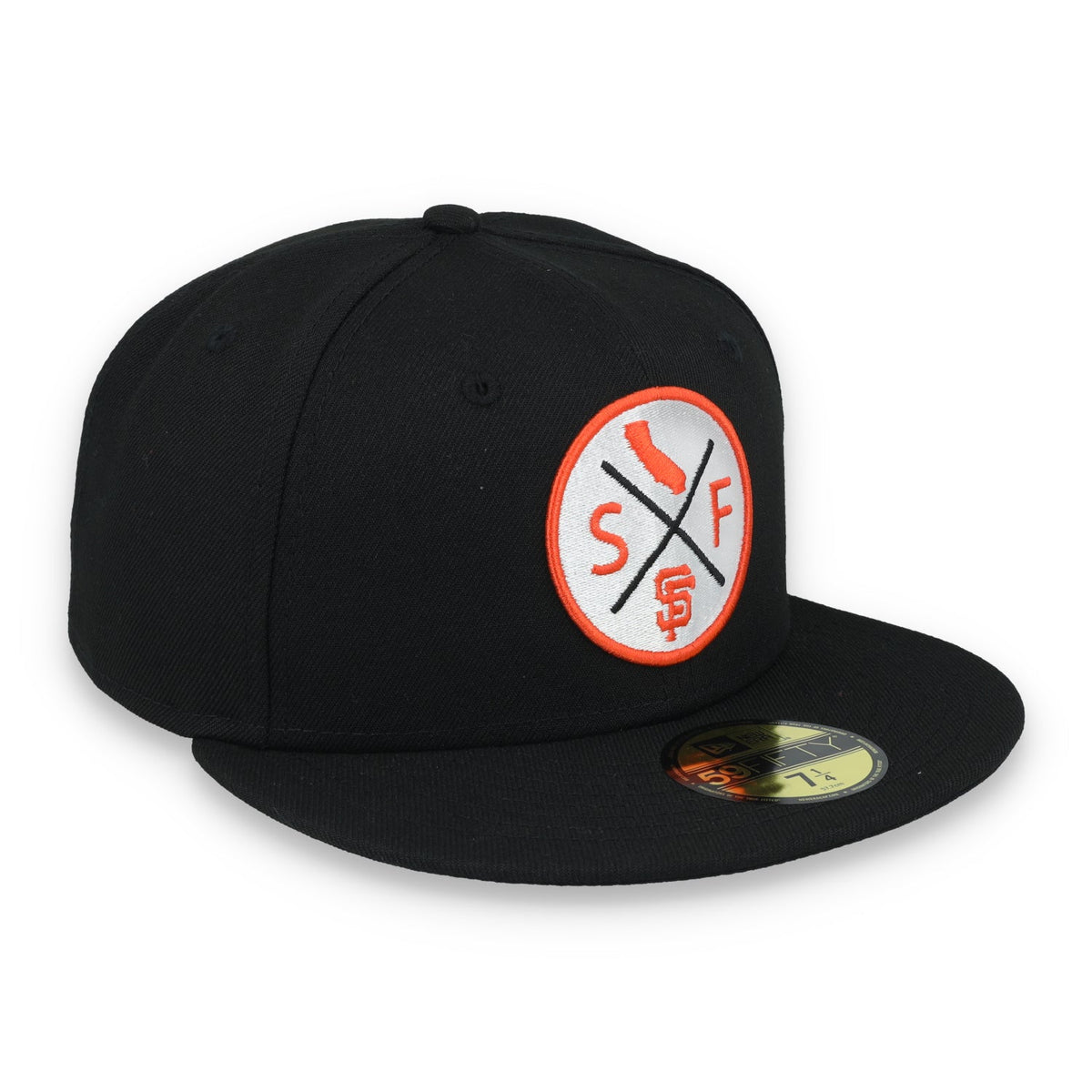 New Era San Francisco Giants 4X Logo 59IFTY Fitted Hat-Black product image 1, provided for visual reference and product