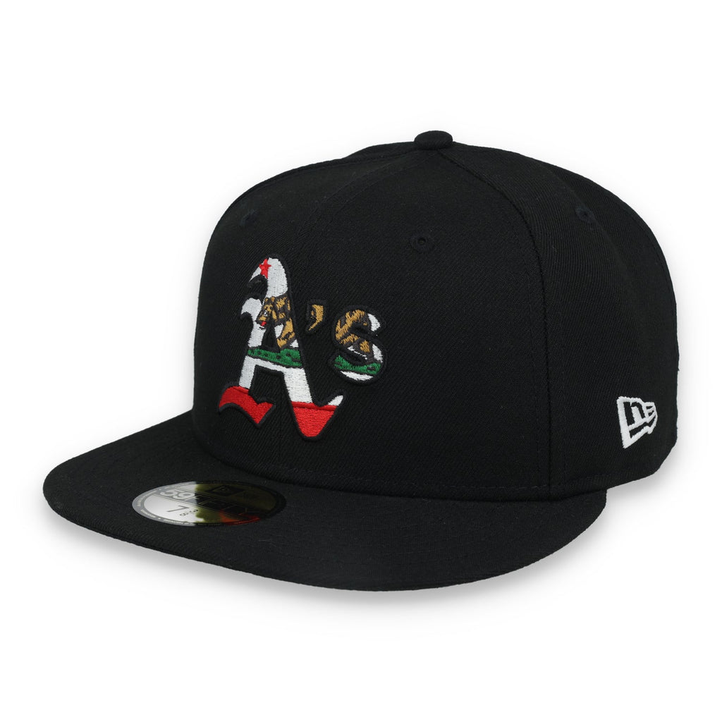 New Era Oakland Athletics 1974 World Series Side Patch CA Bear 59FIFTY Fitted Hat-Black product image 3, provided for visual