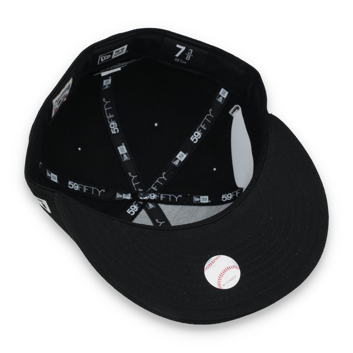 New Era Oakland Athletics 1974 World Series Side Patch CA Bear 59FIFTY Fitted Hat-Black product image 7, provided for visual