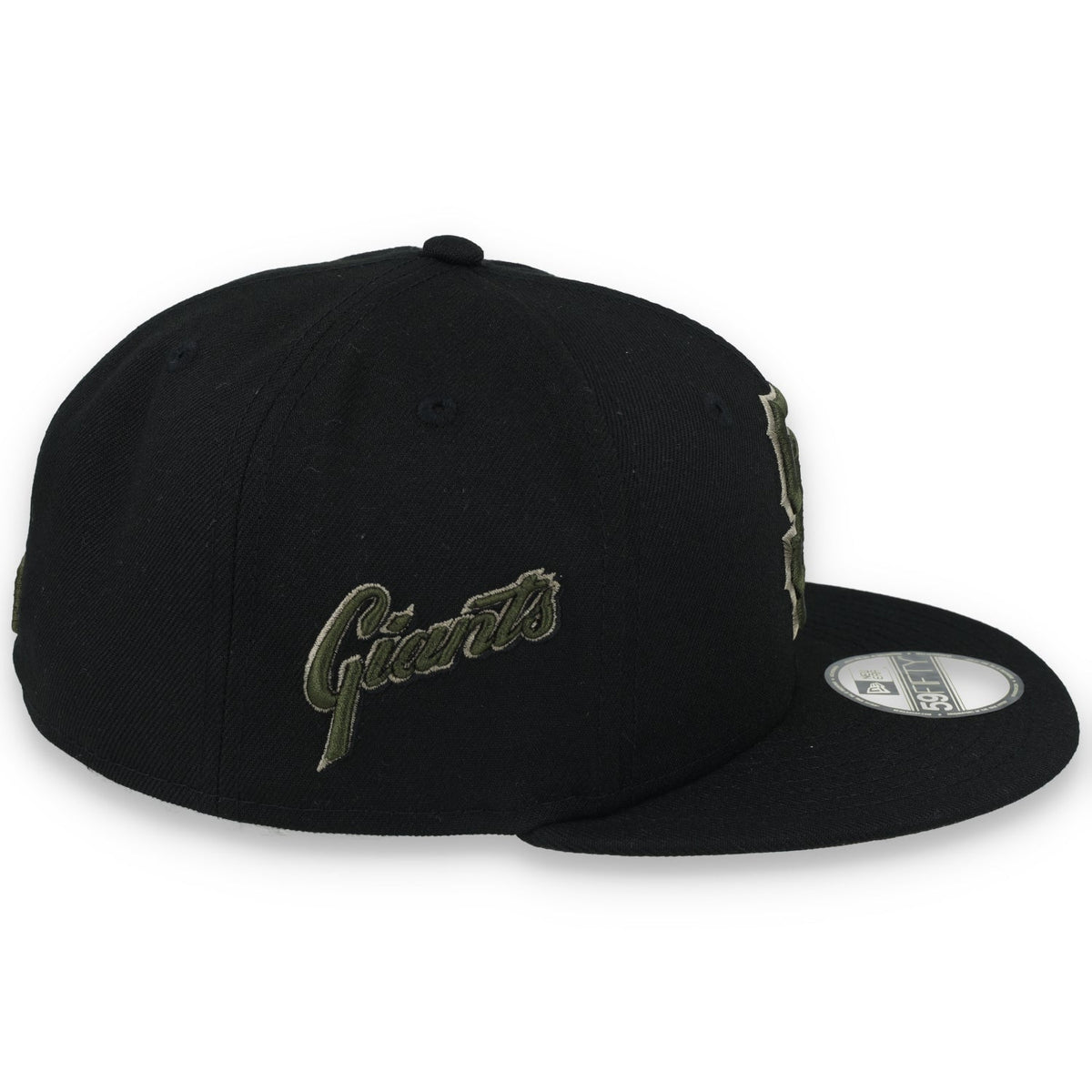 New Era San Francisco Giants Side Script 59FIFTY FITTED HAT-BLK WOOD product image 6, provided for visual reference and