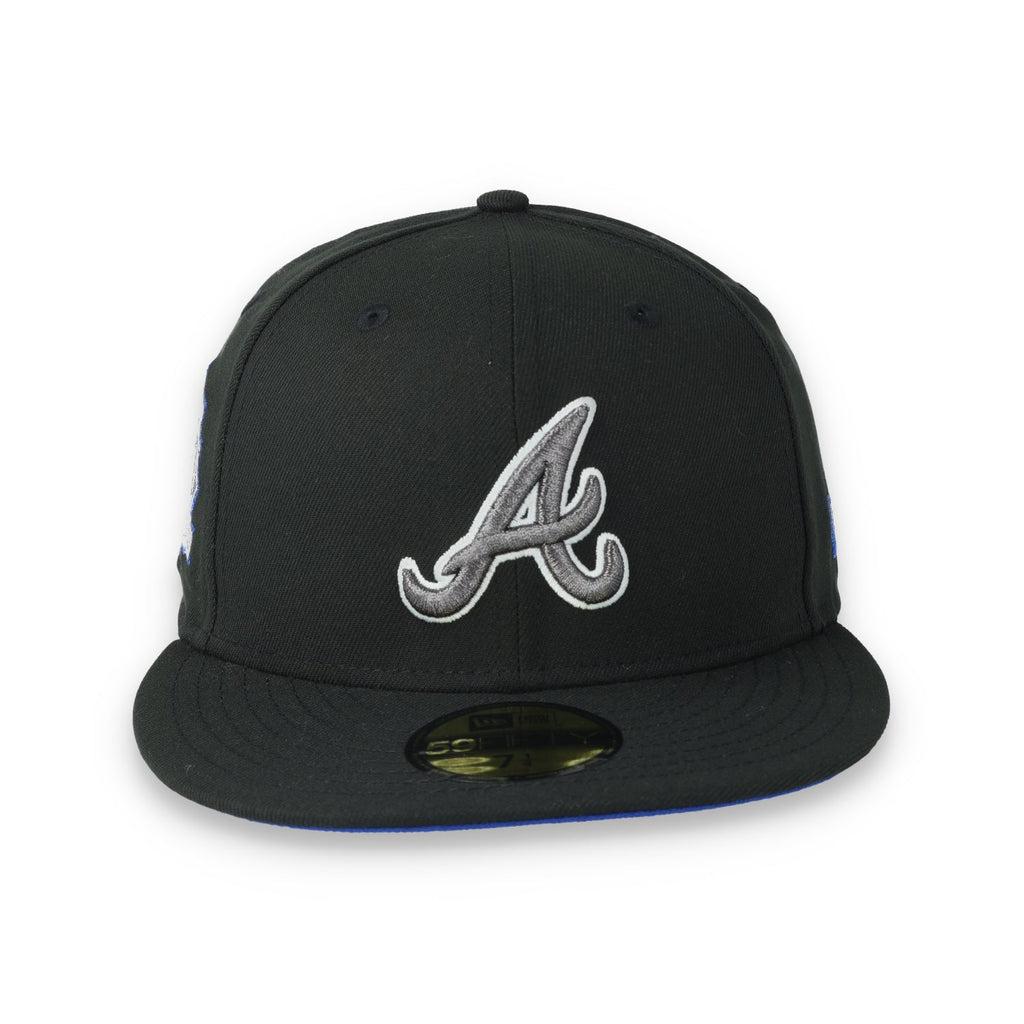 New Era Atlanta Braves 150th Anniversary Side Patch 59FIFTY Fitted Hat-Metallic Grey/Black product image 2, provided for
