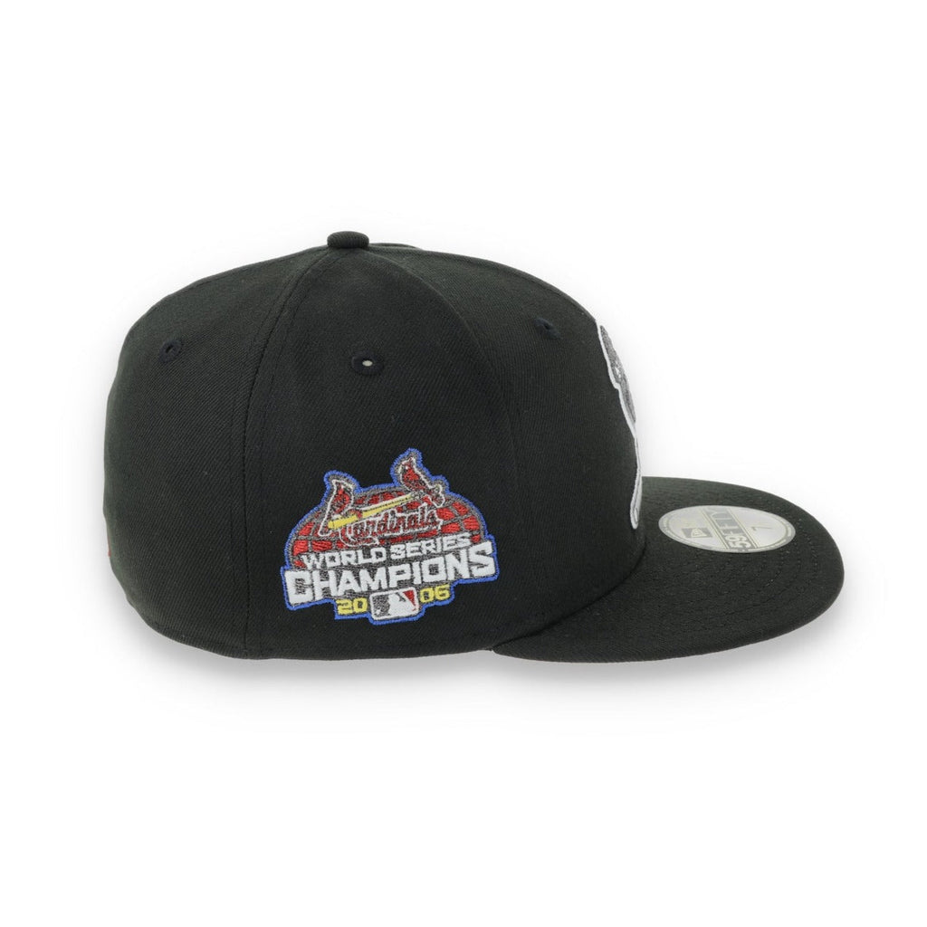 New Era St. Louis Cardinals 2006 World Series Side Patch 59FIFTY Fitted Hat-Metallic Grey/Black product image 6, provided