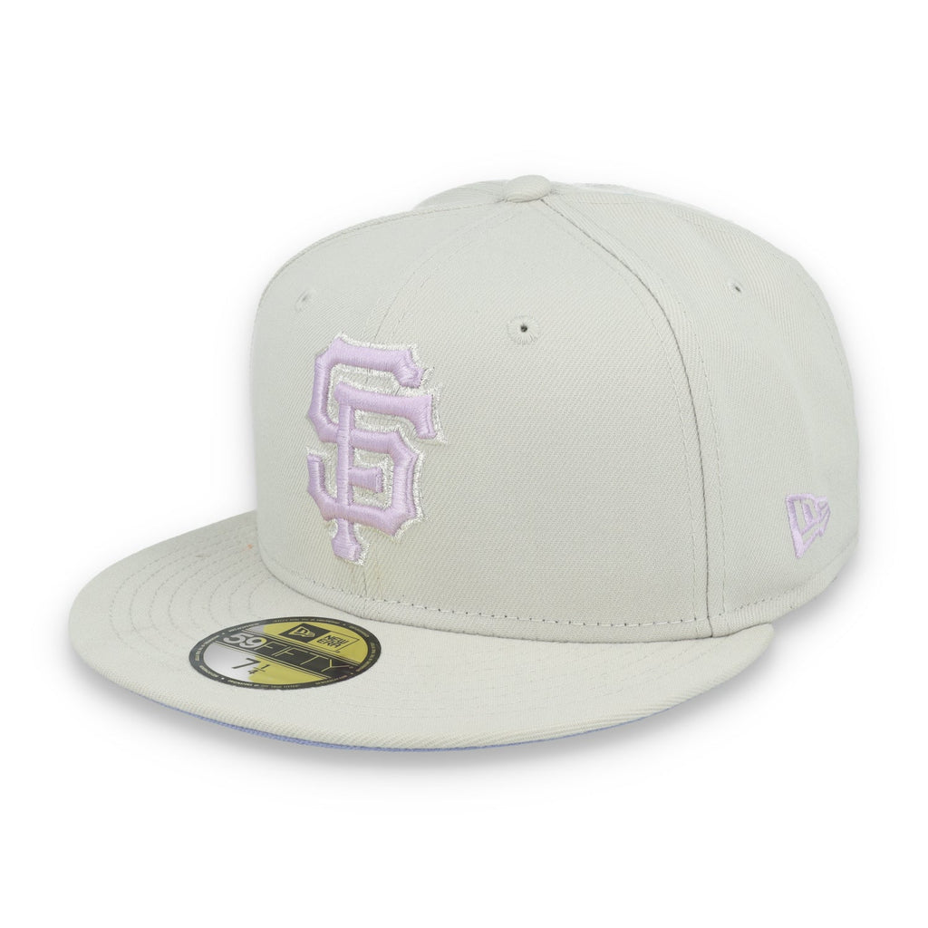 New Era San Francisco Giants Floral Side Patch 59FIFTY Fitted Hat-Stone/Lavender product image 3, provided for visual