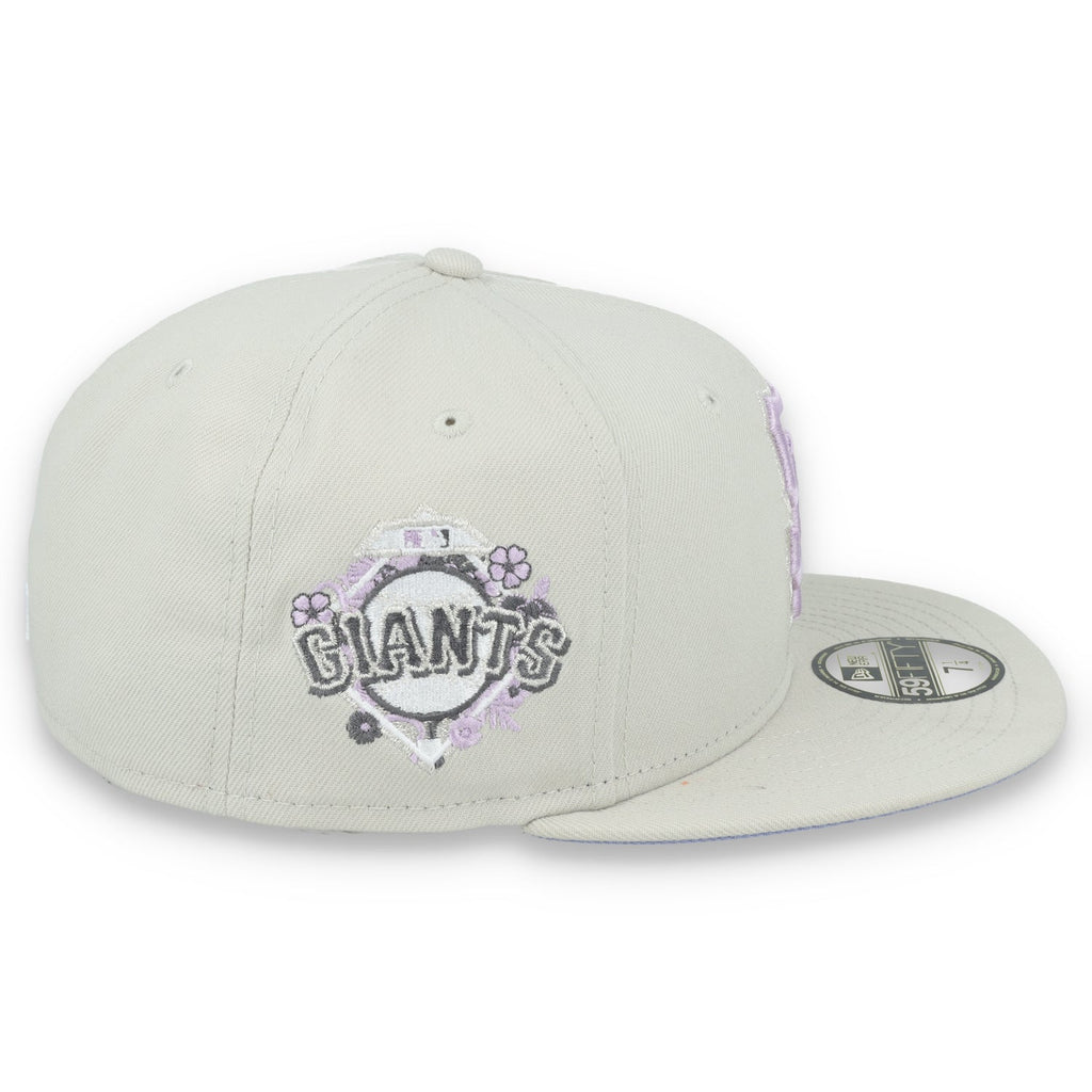 New Era San Francisco Giants Floral Side Patch 59FIFTY Fitted Hat-Stone/Lavender product image 5, provided for visual