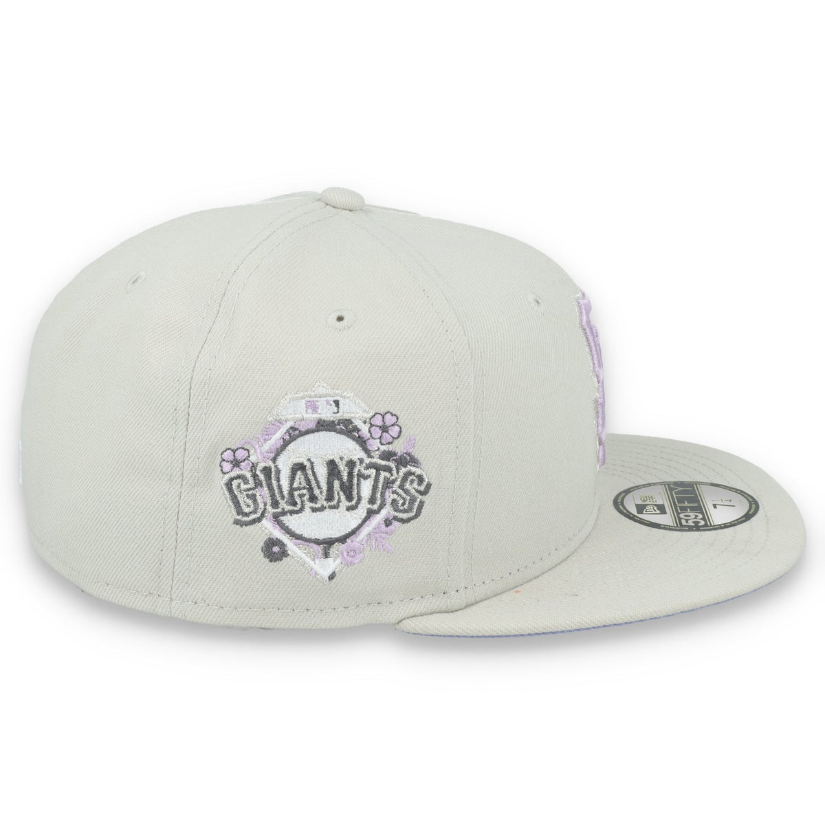New Era San Francisco Giants Floral Side Patch 59FIFTY Fitted Hat-Stone/Lavender product image 5, provided for visual