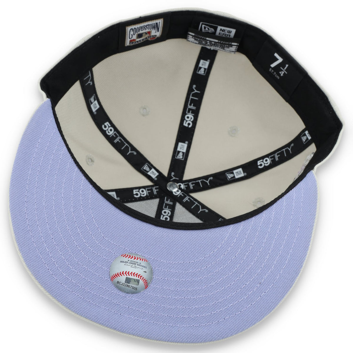 New Era Houston Astros Floral Side Patch 59FIFTY Fitted Hat-Stone/Lavender product image 7, provided for visual reference