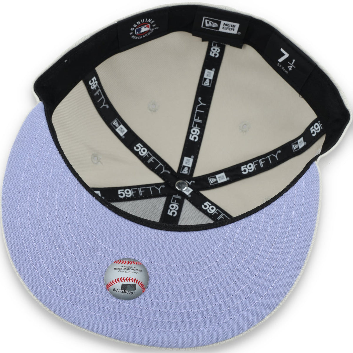 New Era Atlanta Braves Floral Side Patch 59FIFTY Fitted Hat-Stone/Lavender product image 7, provided for visual reference