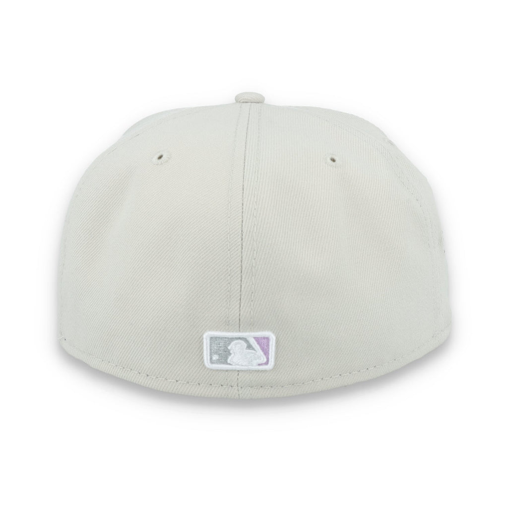 New Era Chicago White Sox Floral Side Patch 59FIFTY Fitted Hat-Stone/Lavender product image 6, provided for visual reference