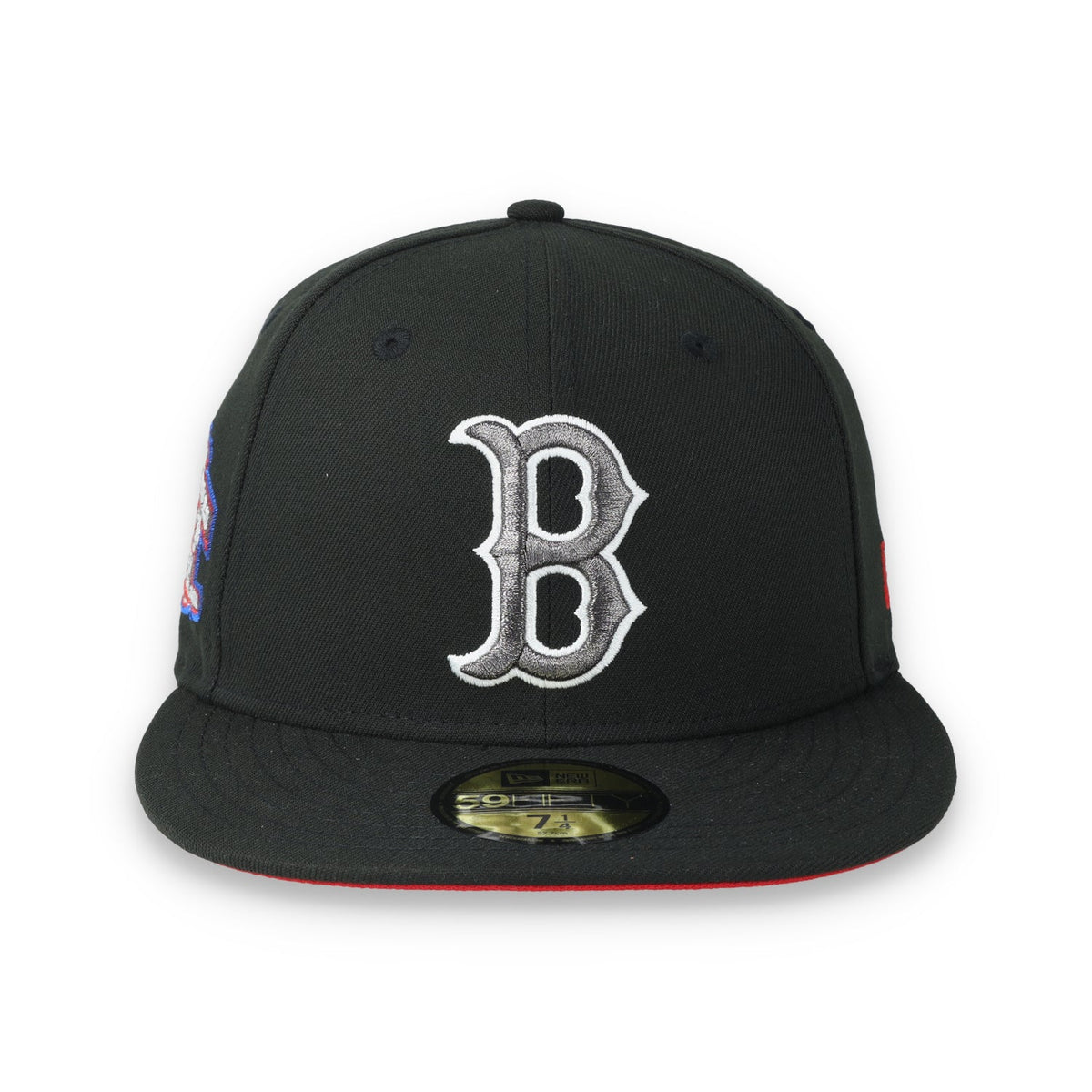 New Era Boston Red Sox 2003 World Series Side Patch 59FIFTY Fitted Hat-Metallic Grey/Black product image 2, provided for