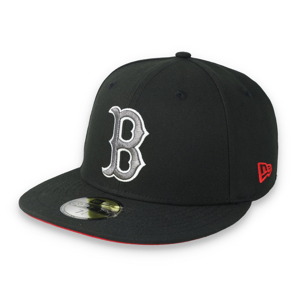 New Era Boston Red Sox 2003 World Series Side Patch 59FIFTY Fitted Hat-Metallic Grey/Black product image 3, provided for