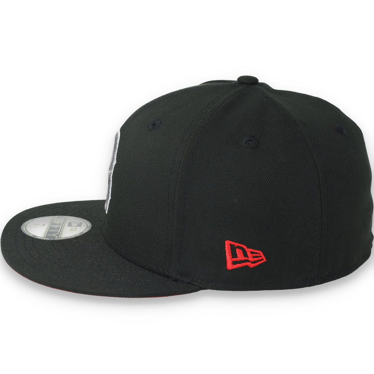New Era Boston Red Sox 2003 World Series Side Patch 59FIFTY Fitted Hat-Metallic Grey/Black product image 4, provided for