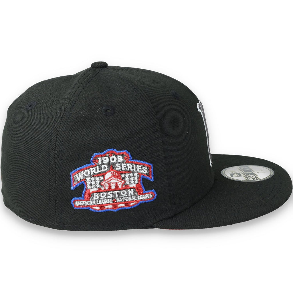 New Era Boston Red Sox 2003 World Series Side Patch 59FIFTY Fitted Hat-Metallic Grey/Black product image 5, provided for
