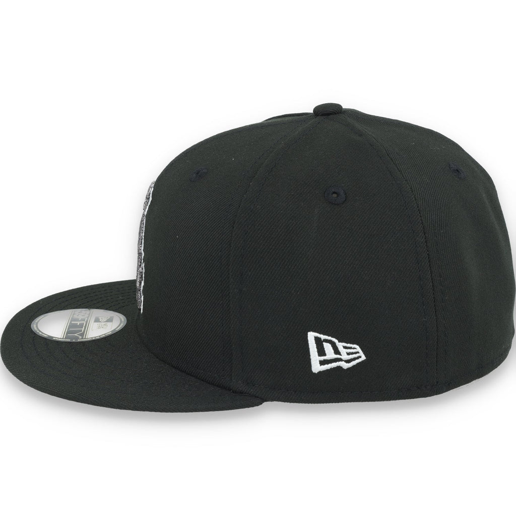 New Era Chicago White Sox 1917 World Series Side Patch 59FIFTY Fitted Hat-Metallic Grey/Black product image 4, provided for