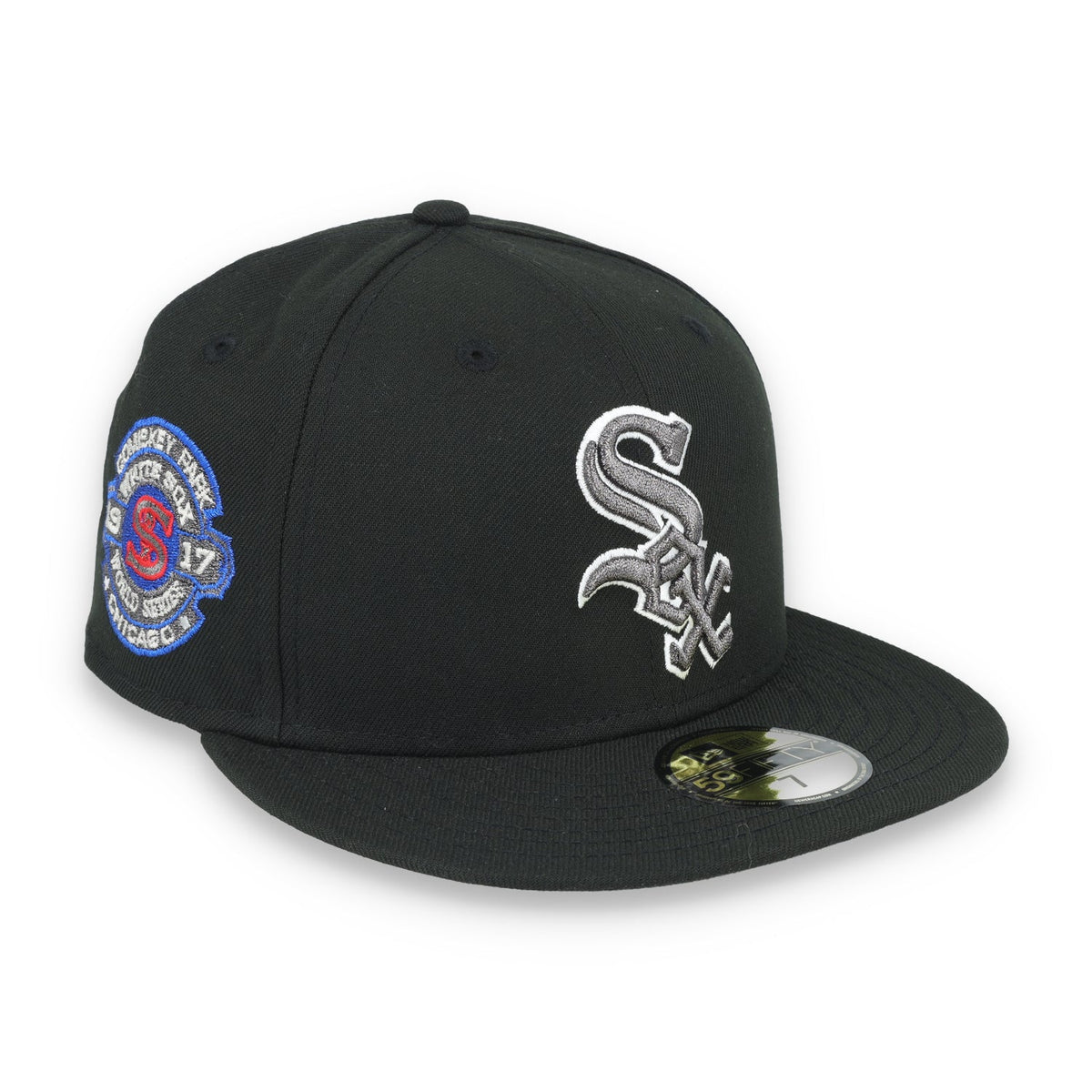 New Era Chicago White Sox 1917 World Series Side Patch 59FIFTY Fitted Hat-Metallic Grey/Black product image 1, provided for