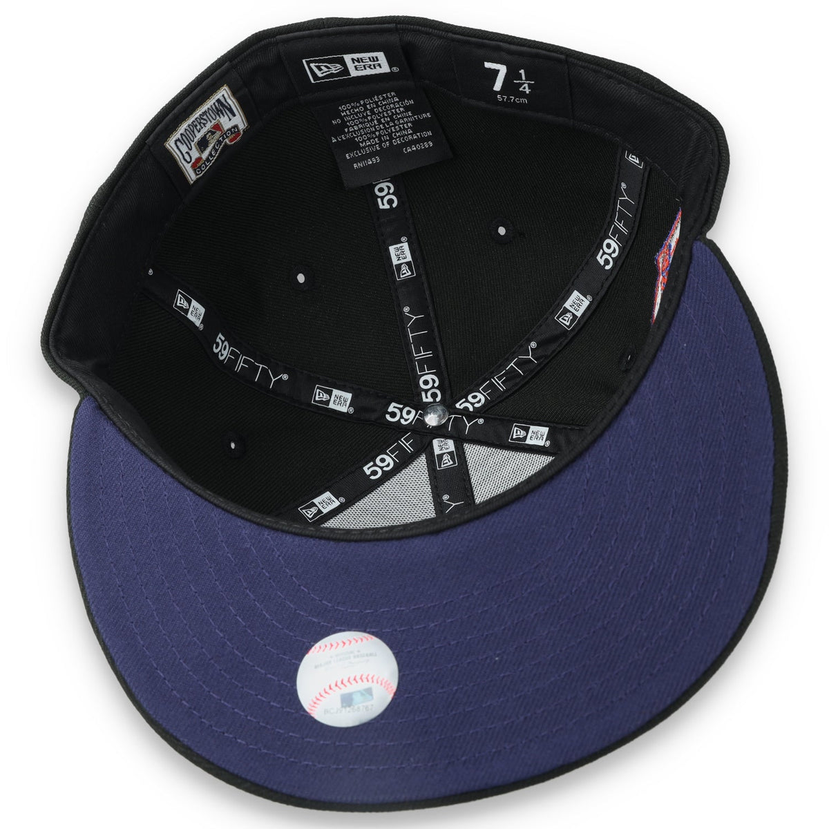 New Era Houston Texas 50th Anniversary Side Patch 59FIFTY Fitted Hat-Metallic Grey/Black product image 5, provided for