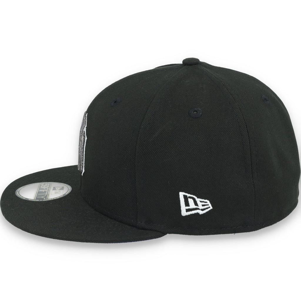 New Era New York Yankees World Series Side Patch 59FIFTY Fitted Hat-Metallic Grey/Black product image 4, provided for visual