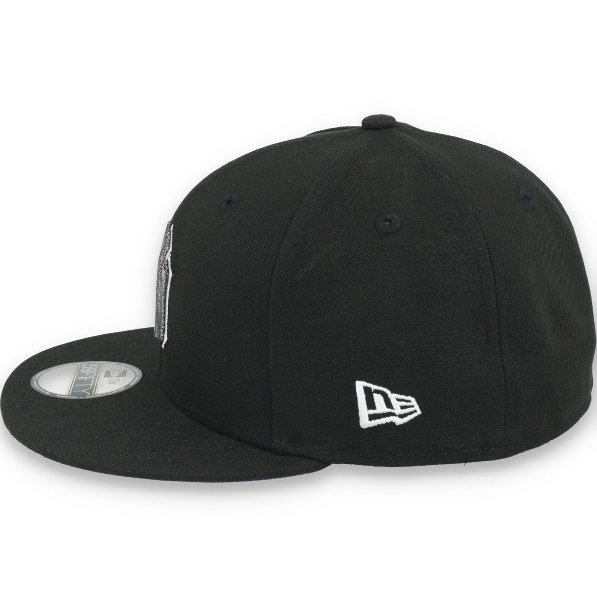 New Era New York Yankees World Series Side Patch 59FIFTY Fitted Hat-Metallic Grey/Black product image 4, provided for visual
