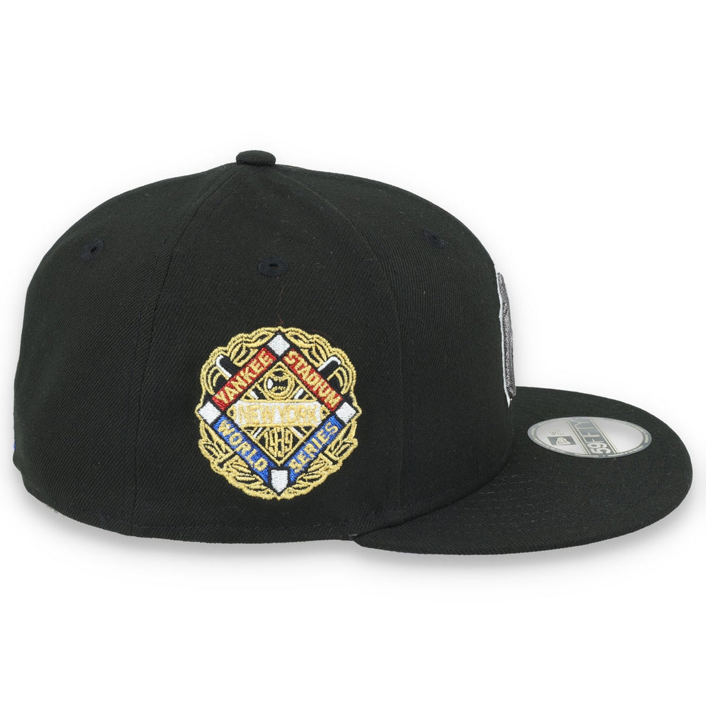 New Era New York Yankees World Series Side Patch 59FIFTY Fitted Hat-Metallic Grey/Black product image 6, provided for visual