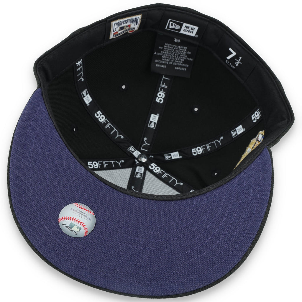 New Era New York Yankees World Series Side Patch 59FIFTY Fitted Hat-Metallic Grey/Black product image 7, provided for visual