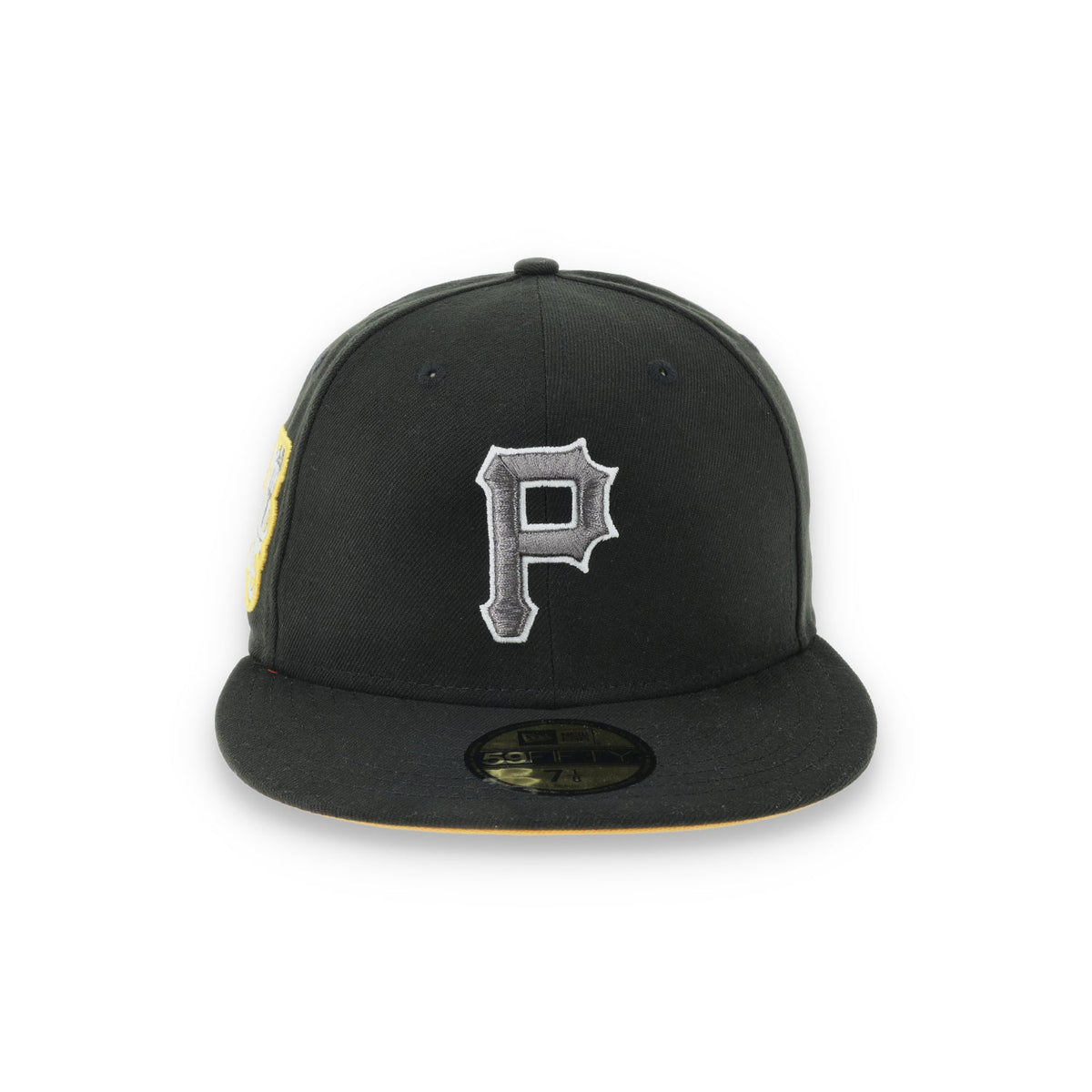New Era Pittsburgh Pirates 76th World Series Side Patch 59FIFTY Fitted Hat-Metallic Grey/Black product image 2, provided for