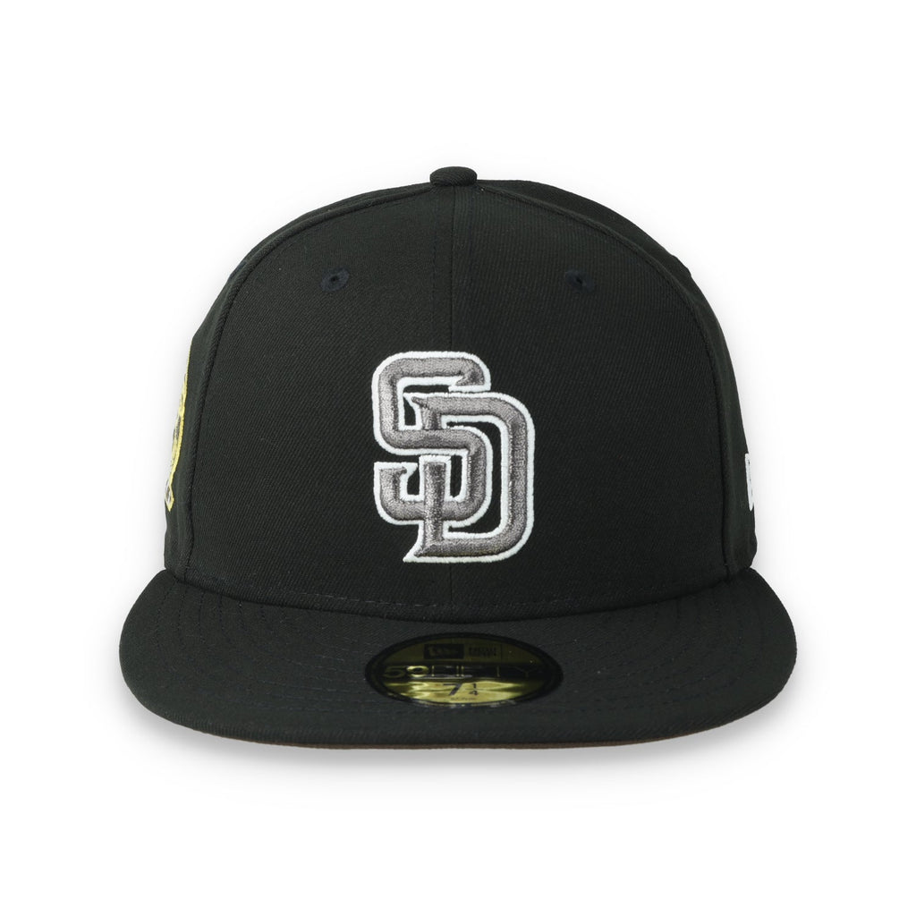 New Era San Diego Padres 25th Anniversary Side Patch 59FIFTY Fitted Hat-Metallic Grey/Black product image 2, provided for