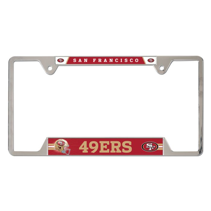 San Francisco 49Ers Metal License Plate Frame product image 1, provided for visual reference and product detail review