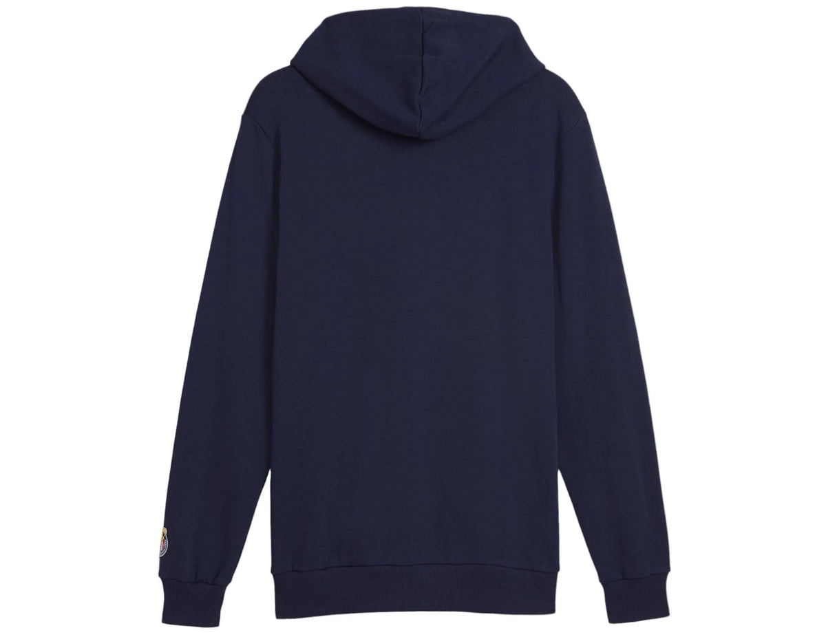 PUMA Men Chivas Guadalajara Culture Pullover Hoodie 2024 - Navy product image 2, provided for visual reference and product