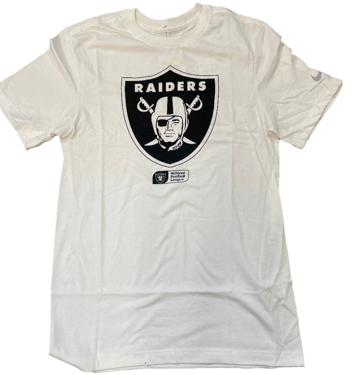 Nike Las Vegas Raiders Faded T-Shirt-White product image 1, provided for visual reference and product detail review