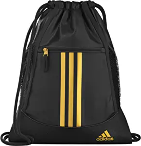 Adidas Alliance II Sackpack Black/Gold Metallic product image 1, provided for visual reference and product detail review
