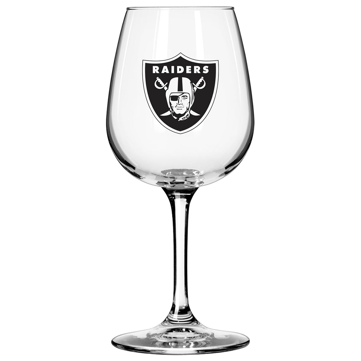 Logo Brands Las Vegas Raiders 12oz Game Day Wine Glass product image 1, provided for visual reference and product detail