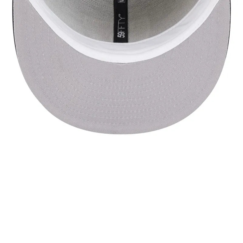 New Era Las Vegas Raiders Court Sport Leather Patch 59Fifty Fitted Hat product image 3, provided for visual reference and