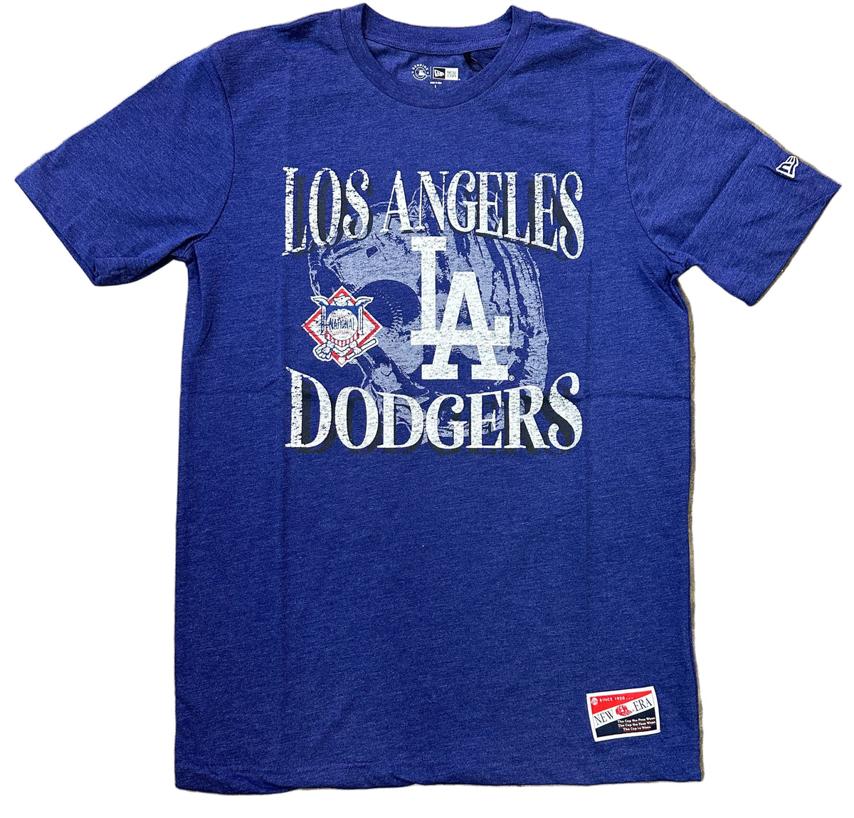 New Era Men Los Angeles Dodgers Throwback T-Shirt product image 1, provided for visual reference and product detail review