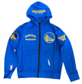 PRO STANDARD GOLDEN STATE WARRIORS CLASSIC WIND SUIT Men WOVEN FULL ZIP PULLOVER HOODIE-ROYAL product image 1, provided for