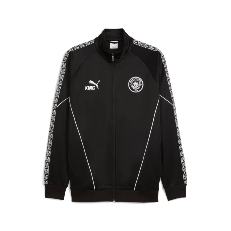 Puma Men Manchester City KING Anthem Jacket/ Black/White product image 1, provided for visual reference and product detail