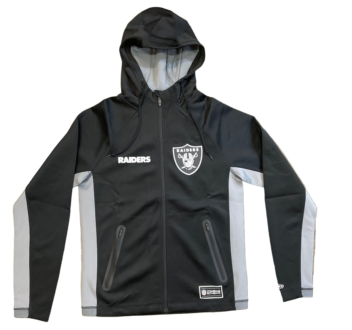 New Era Las Vegas Raiders Combine Authentic Full Zip Jacket-Black product image 1, provided for visual reference and product