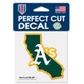 Oakland A'S State Perfect Cut Color Decal 4" X 4" product image 1, provided for visual reference and product detail review