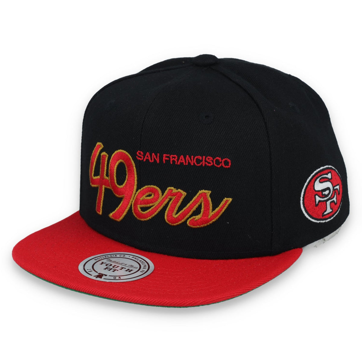 Mitchell & Ness Youth San Francisco 49ers Script Snapback Hat product image 3, provided for visual reference and product