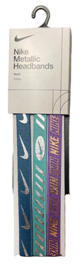 Nike Youth Metallic Headbands 3PK product image 1, provided for visual reference and product detail review