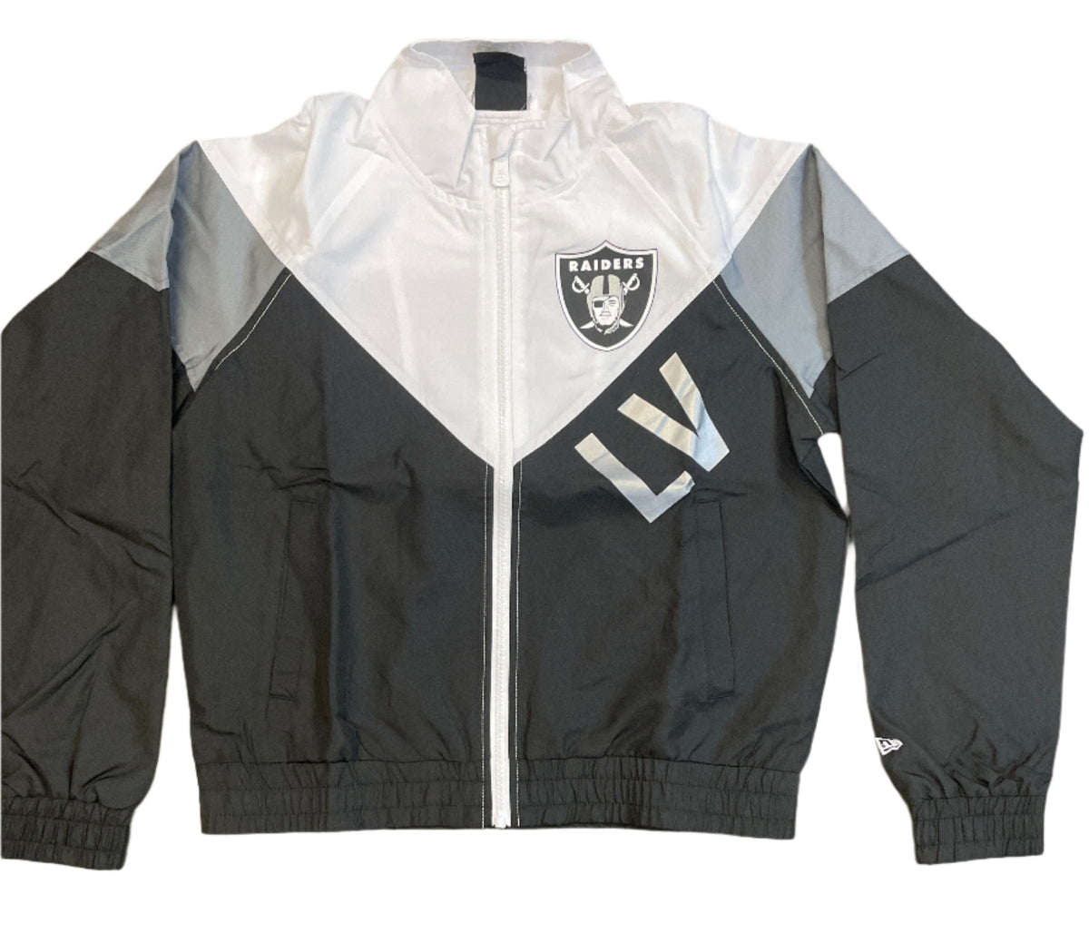New Era Women Las Vegas Raiders Windbreaker Jacket product image 1, provided for visual reference and product detail review