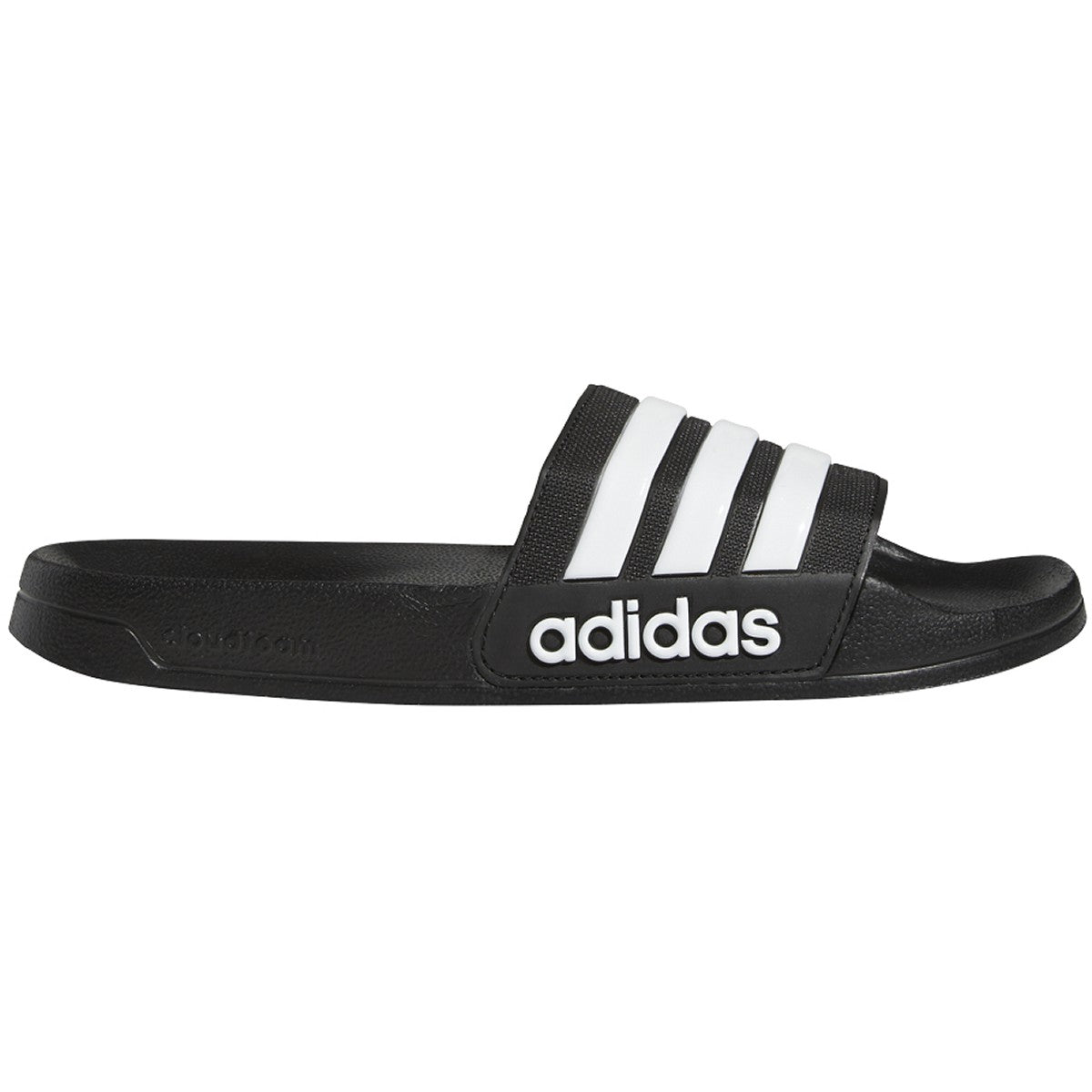 Adidas Adilette Shower Slides-Black/White product image 1, provided for visual reference and product detail review