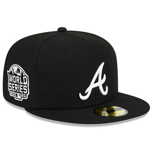 New Era Atlanta Braves 2021 World Series Team Color 59FIFTY Fitted Hat - Black/White product image 1, provided for visual