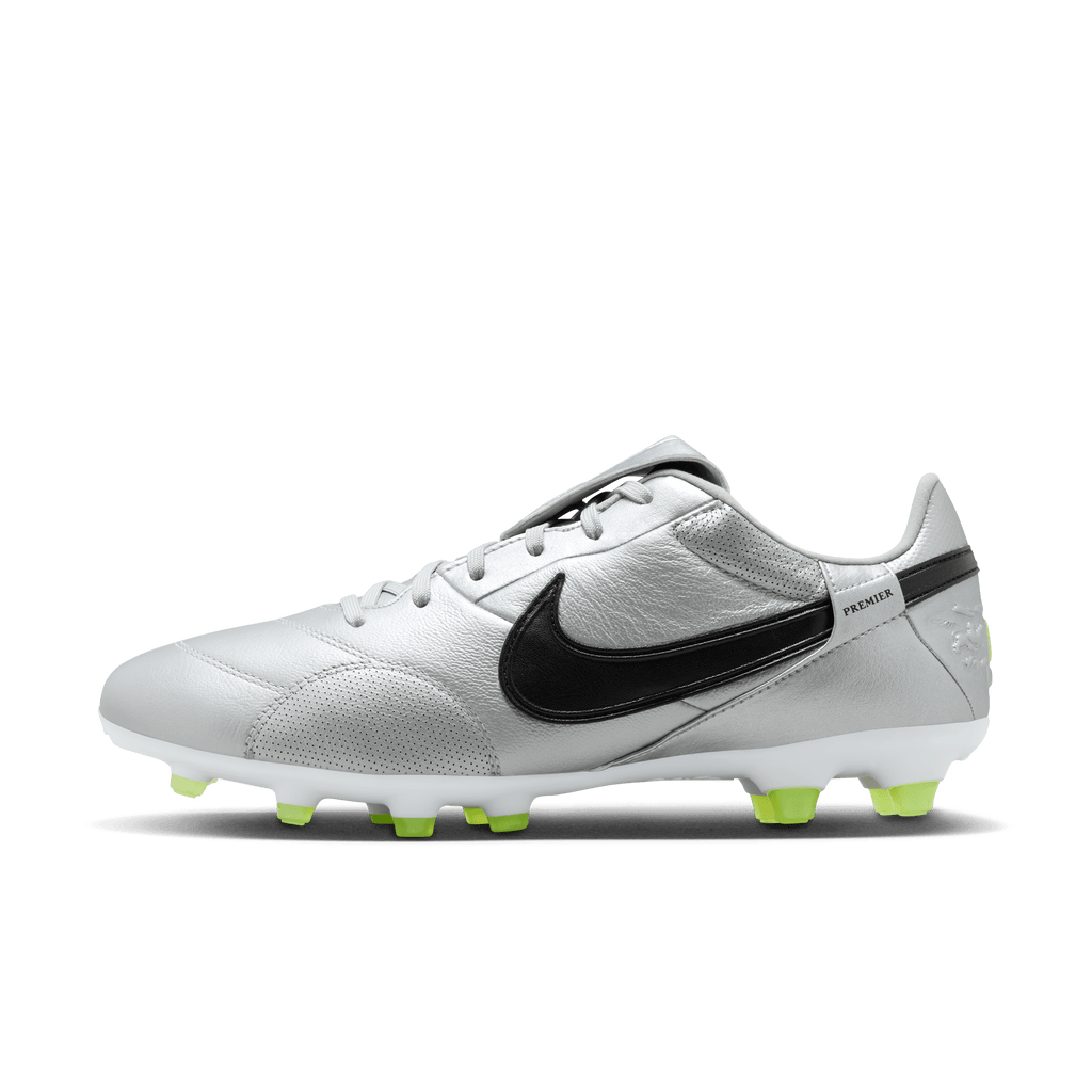 Nike Premier 3 FG-Metallic Silver/Black-Volt product image 2, provided for visual reference and product detail review