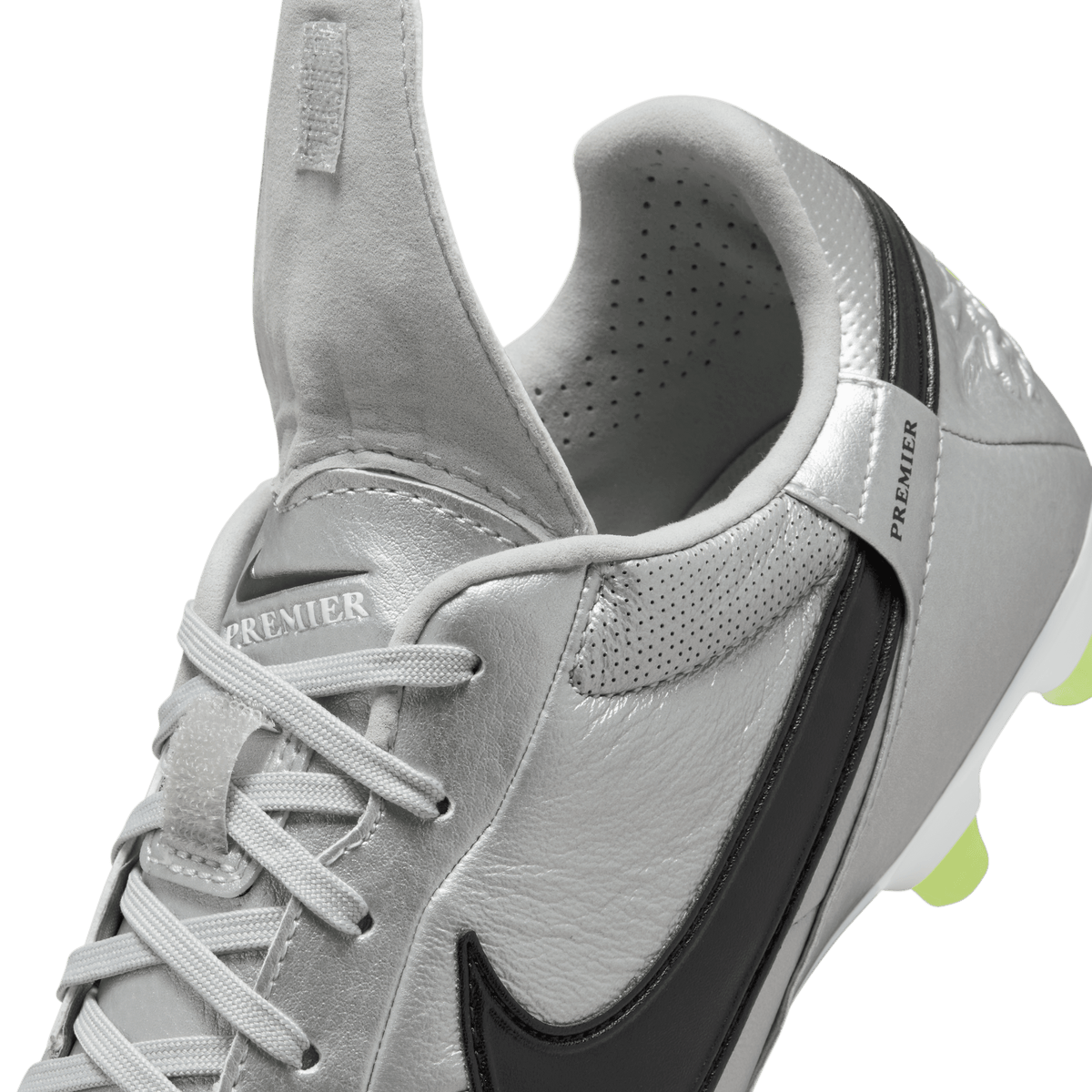 Nike Premier 3 FG-Metallic Silver/Black-Volt product image 5, provided for visual reference and product detail review