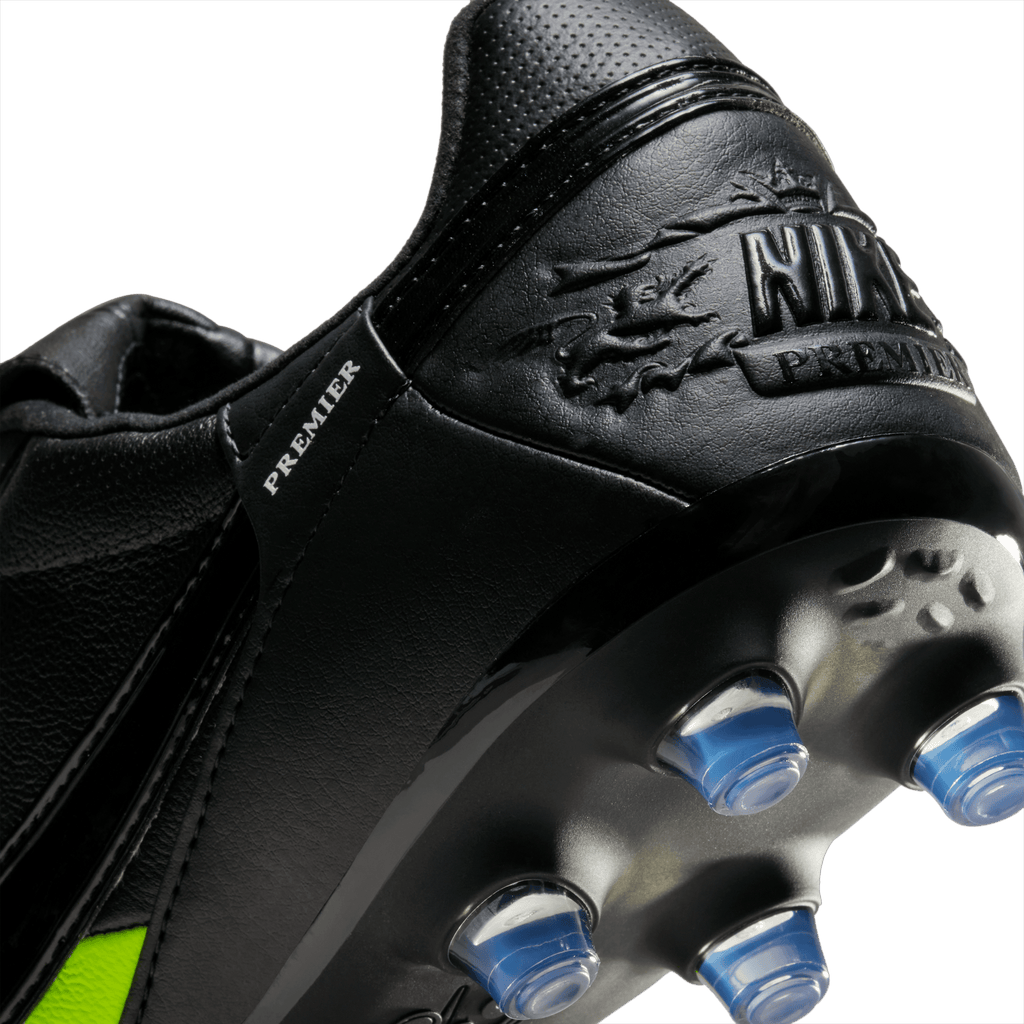 Nike Premier 3 FG-Black/Black-Volt product image 7, provided for visual reference and product detail review