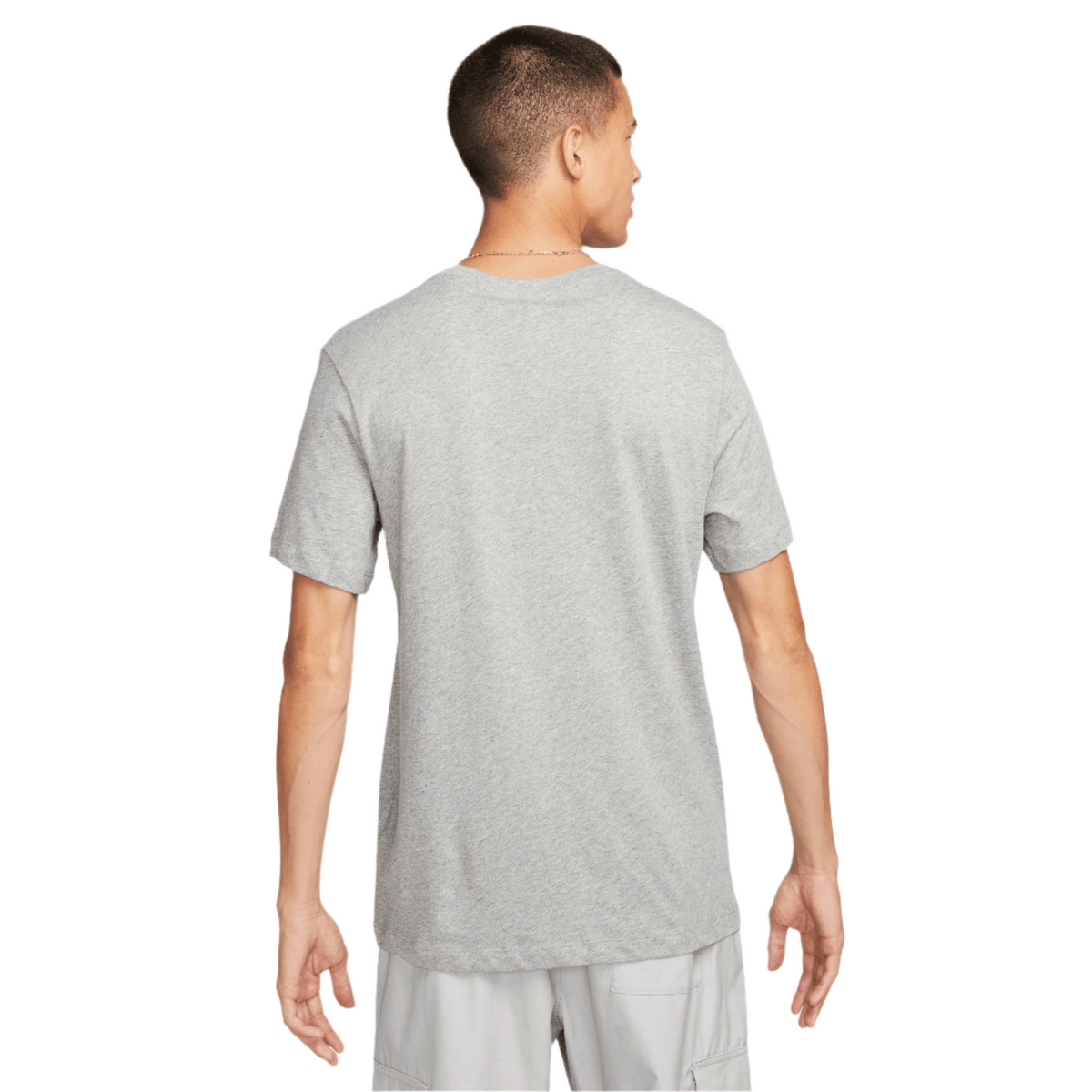 Nike Men FC Barcelona Crest Soccer T-Shirt-Grey product image 2, provided for visual reference and product detail review