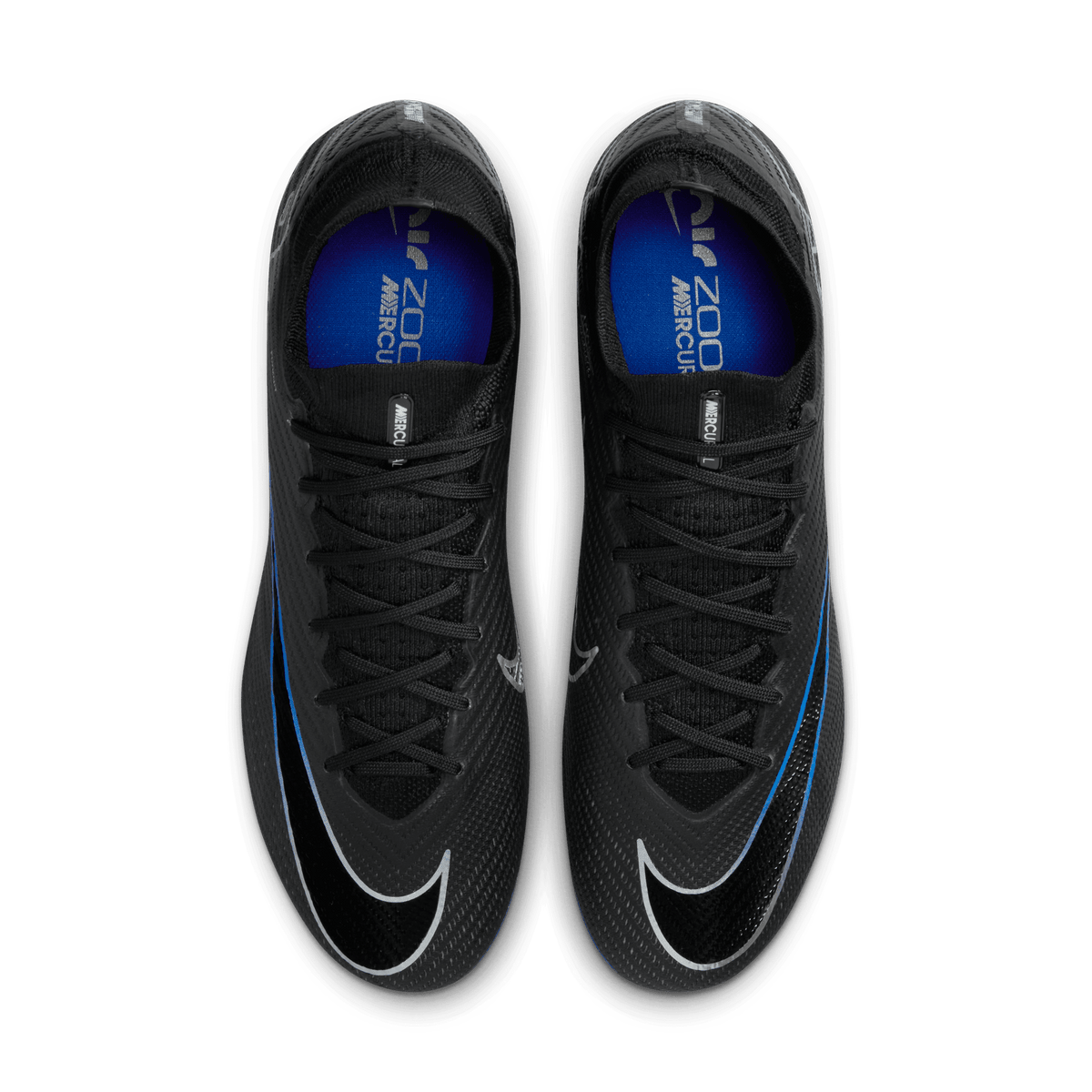 Nike Zoom Mercurial Superfly 9 Elite FG-Black/Blue product image 4, provided for visual reference and product detail review