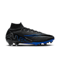Nike Zoom Mercurial Superfly 9 Elite FG-Black/Blue product image 1, provided for visual reference and product detail review